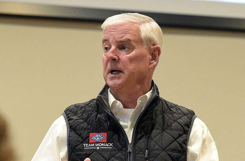 U.S. Rep. Steve Womack speaks April 9 at his 2022 Academy Day event at Fort Smith Southside High School in Fort Smith. (File Photo/River Valley Democrat-Gazette/Hank Layton)