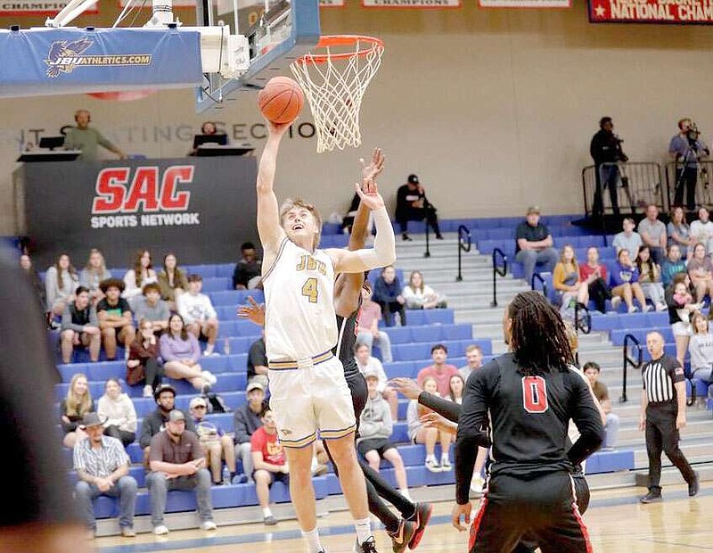 Photo courtesy of JBU Sports Information John Brown University‚Äôs Drew Miller recently was named to the Sooner Athletic Conference second team.