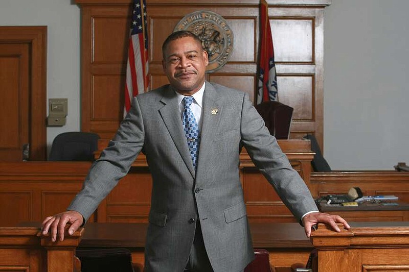 Carlton Jones, prosecuting attorney for Miller County, in a courtroom in the Miller County Courthouse in Texarkana on Jan. 20, 2011. (Arkansas Democrat-Gazette/Rick McFarland)