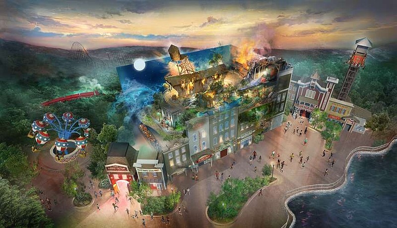 The new Fire in the Hole cost $30 million and has myriad new bells and whistles, including the new, expanded setting, the Fire District, where Station No. 3 and other family-focused attractions are already located as Fireman's Landing.

(Courtesy Image)