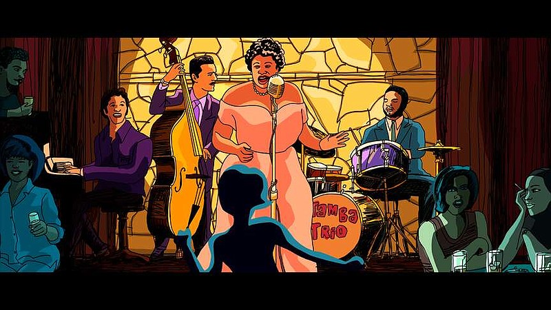 Ella Fitzgerald is depicted in a scene from “They Shot the Piano Player.”
(Sony Pictures Classics/Javier Mariscal)