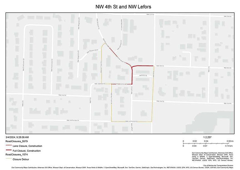 Bentonville to close Northwest 4th Street starting Tuesday The Arkansas DemocratGazette