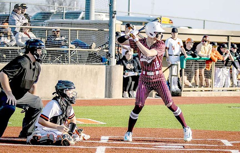 Photo courtesy of Krystal Elmore Bode Butler of Siloam Springs waits for a pitch in a game against Gravette on March 5.