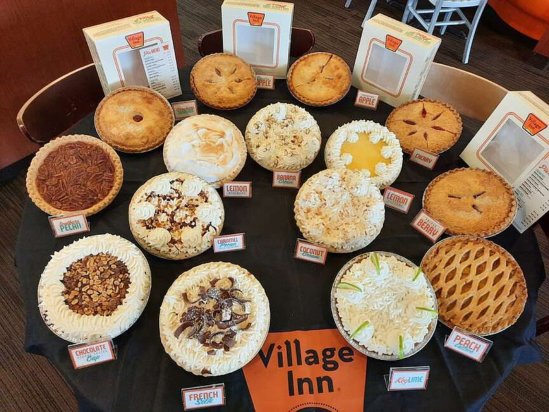 Village Inn restaurants will again give out free pie slices with the purchase of an entree and a beverage in honor of Mathematical Pi Day Thursday, March 14, according to a press release. (NWA Democrat-Gazette/Ben Collins)