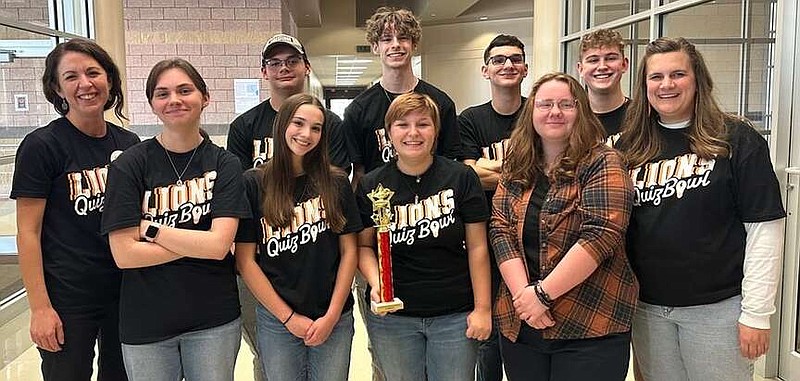 Submitted photo/Gravette School District
Gravette High School's quiz bowl team placed third at the regional tournament it hosted earlier this month. The team will now go to the state competition.