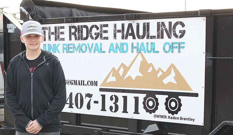 Annette Beard/Pea Ridge TIMES
Kaden Brantley is the owner/operator of The Ridge Hauling.