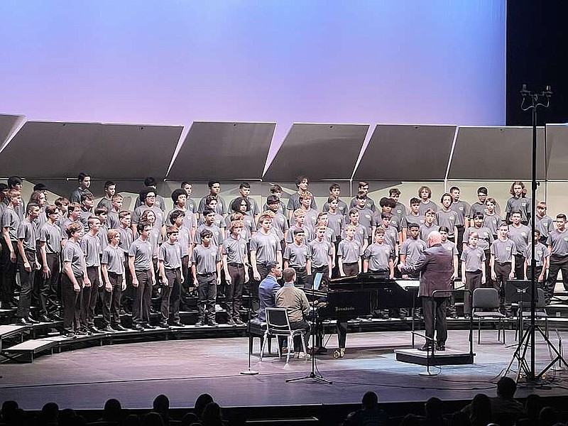 Courtesy/Erika DeMoss — California High School freshman Victor Salas performs March 2 in the 7th- through 9th-grade boys choir at the Southwestern American Choral Directors Association's conference in Denver. Salas was chosen from a pool of more than 1,000 students across the association's seven-state region.