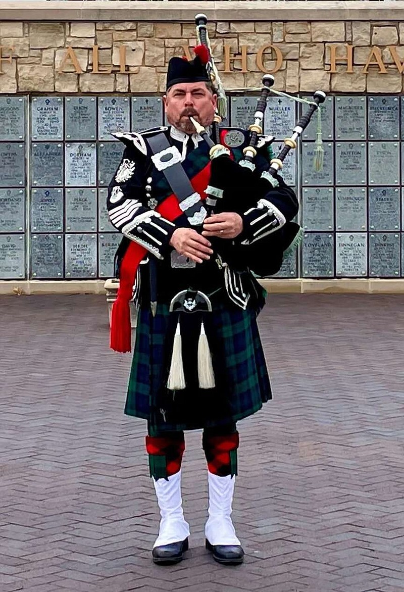 Piping with the Ozark Bagpiper lines up at 4:30 p.m. today at Odd Soul on Emma Avenue in Springdale, then at 5 p.m. the bagpiper will lead a march from Odd Soul to Bauhaus Biergarten.

(Courtesy Photo)