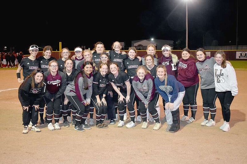 Mark Humphrey/Enterprise-Leader

Lincoln's softball team takes a 9-6 record into spring break. The Lady Wolves are coached by Brittany Engel and Dax Moreton.