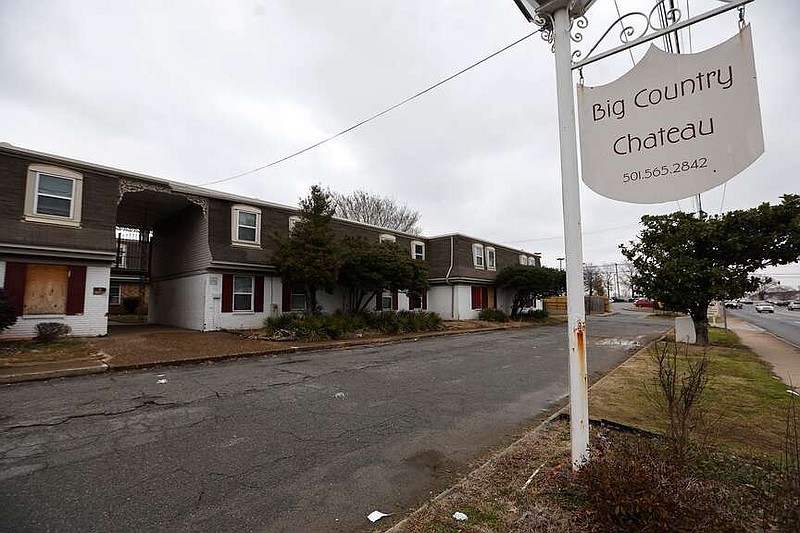 Big Country Chateau Apartments in Little Rock shown in this Feb. 10, 2023 file photo. (Arkansas Democrat-Gazette/Thomas Metthe)