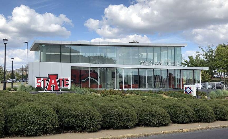 FILE - The Welcome Center at Arkansas State University in Jonesboro is shown in this 2019 file photo. (Courtesy of Trenton Daeschner)