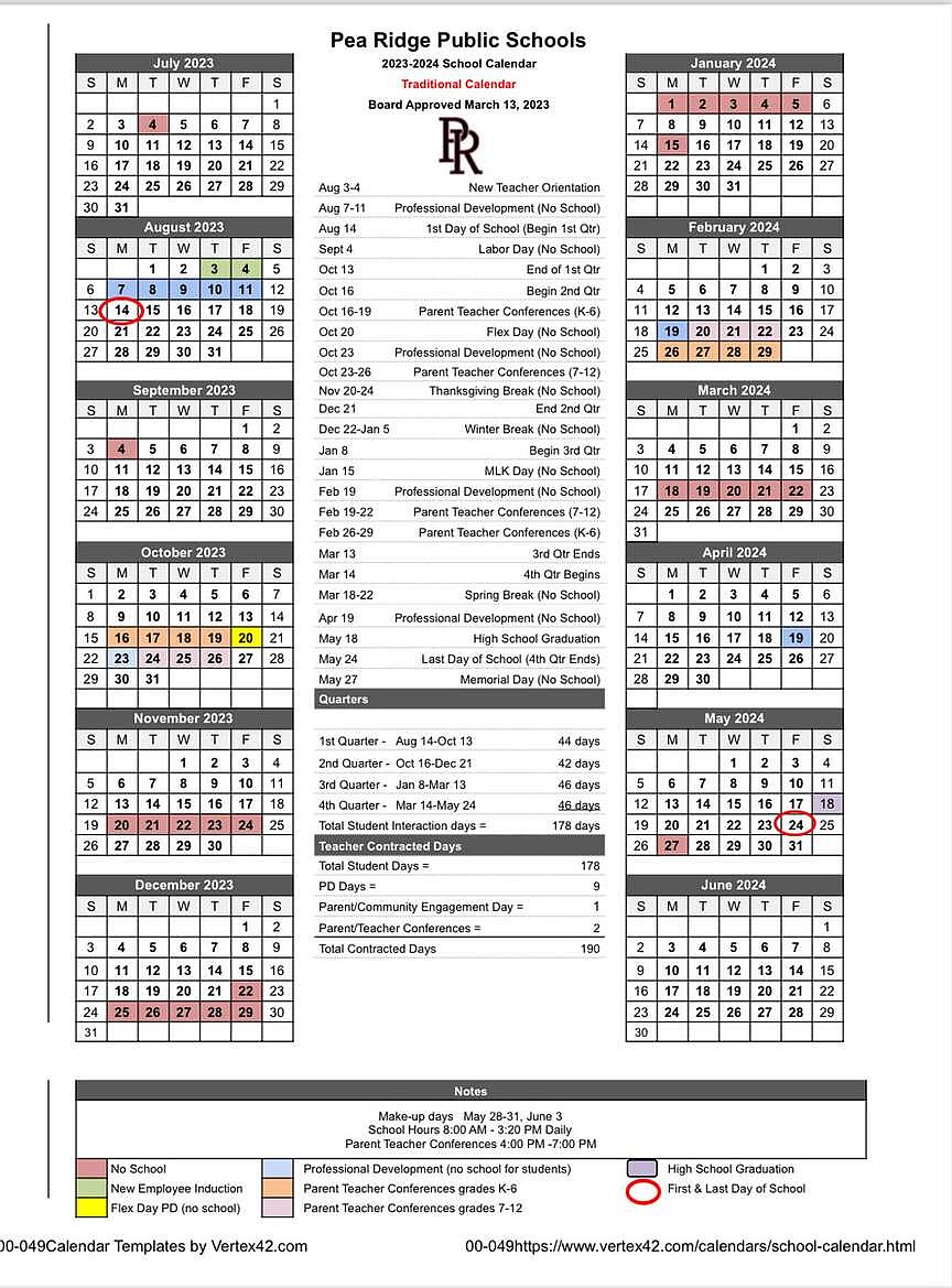 pea-ridge-school-district-calendar-2024-2025-pea-ridge-times