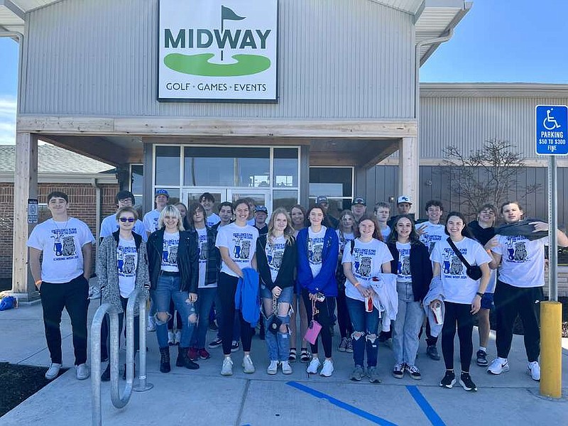 Submitted photo: 
South Callaway High School students on a field trip at Midway Golf and Games. The field trip was a part of South Callaway's Academic Recognition Week.