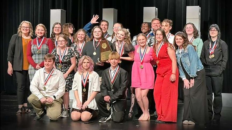 Redwater High School's theater members excelled in a recent competition, which allowed them to advance to the next round. (Photo courtesy of Redwater ISD)