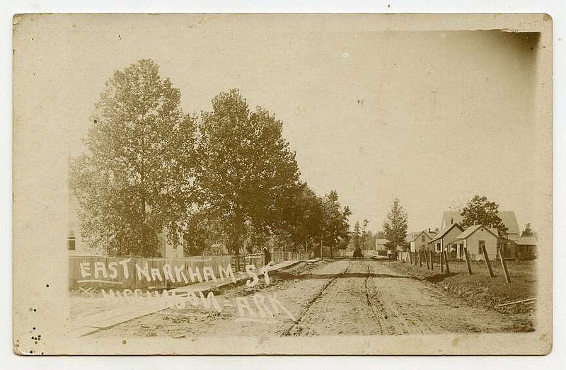 Higginson, 1909: Most in Arkansas are familiar with Markham Street in Little Rock, one of the major streets dating from the territorial period of the city. However, there was also a Markham Street shown here in this tiny White County town. It remains a mystery why the street in Little Rock was named Markham, and presumably so in the tiny White County town.

Send questions or comments to Arkansas Postcard Past, P.O. Box 2221, Little Rock, AR 72203