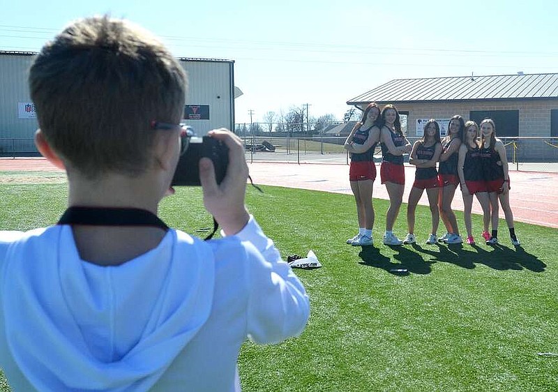 Annette Beard/Pea Ridge TIMES
Lady Blackhawk Track team 2024 is coached by Heather Wade, whose son photographed some of the track team members recently.
