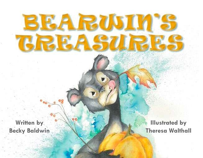Photo submitted by Theresa Walthall 
Bearwin's Treasures was written by Bella Vista resident Becky Baldwin and illustrated by McDonald County High School art teacher Theresa Walthall. The book follows Bearwin through the forest, looking for treasure and helping his woodland friends.