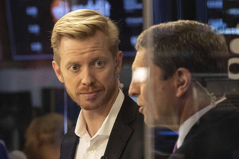 Reddit CEO Steve Huffman is seen on the New York Stock Exchange trading floor, prior to his company's IPO, Thursday, March. 21, 2024. (AP Photo/Yuki Iwamura)