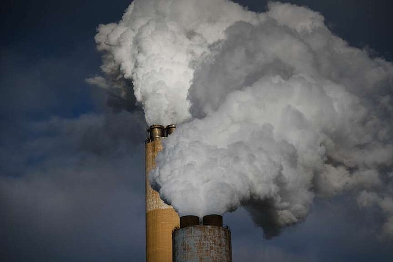 Steam billows out of the stacks at the FirstEnergy Bruce Mansfield coal-fired power plant Dec. 6, 2017, in Shippingport, Pa. (Justin Merriman/Bloomberg)