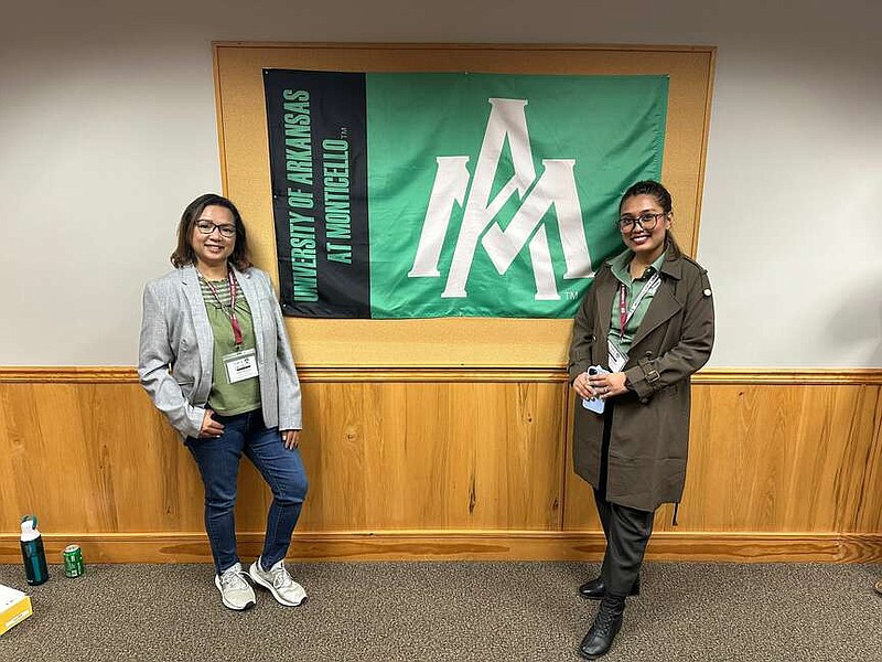 Pipiet Larasatie (left) and her graduate student Kamala Chamlagain are working on the projects together. (Special to The Commercial/Lon Tegels/University of Arkansas at Monticello)