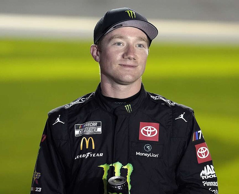 FILE - Tyler Reddick attends qualifying for the NASCAR Daytona 500 auto race Feb. 15, 2023, at Daytona International Speedway in Daytona Beach, Fla. The NASCAR Cup Series race at Circuit of the Americas, Sunday, March 24, 2024, will be first of five on road or street courses this season and was won by Reddick in 2023. (AP Photo/Chris O'Meara, File)