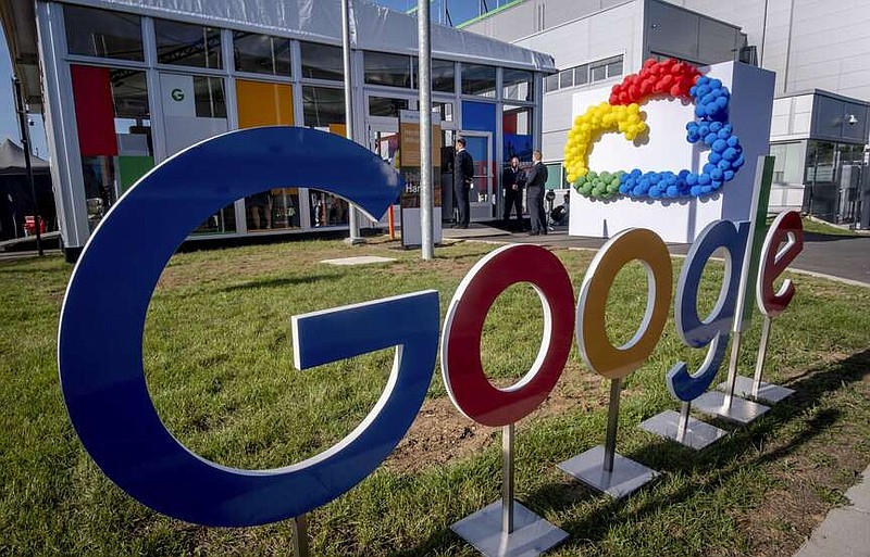 FILE - Google's first datacenter in Germany is pictured during its inauguration in Hanau near Frankfurt, Germany, Oct. 6, 2023. European Union regulators opened investigations into Apple, Google and Meta on Monday March 25, 2024 in the first cases under a sweeping new law designed to stop Big Tech companies from cornering digital markets that took effect earlier this month.(AP Photo/Michael Probst, File)