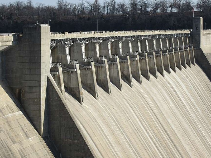FILE - Bull Shoals Dam is shown in this 2013 file photo. (U.S. Army Corps of Engineers/Bruce Caldwell)