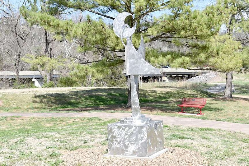 Rachel Dickerson/The Weekly Vista
"Marilyn Monroe," a sculpture that was formerly located at Bella Vista Fire Station 1 and City Hall, has been moved to the Blue Bird Trail on Riordan Road.