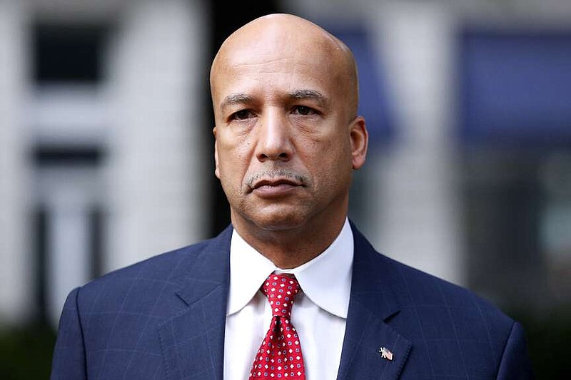 FILE - In this Jan. 27, 2014, file photo, former New Orleans Mayor Ray Nagin arrives at the Hale Boggs Federal Building in New Orleans.   Nagin, who was convicted on federal bribery, money laundering and other corruption charges in 2014, has completed his 10-year sentence is asking a federal judge to restore his rights to carry a gun and vote.  Prosecutors said Thursday, March 28, 2024,  the New Orleans-based federal judge in the case has no authority to restore his federal firearms rights. And, it's up to the state of Texas, where he now lives, to decide on his voting privileges.(AP Photo/Jonathan Bachman, File)