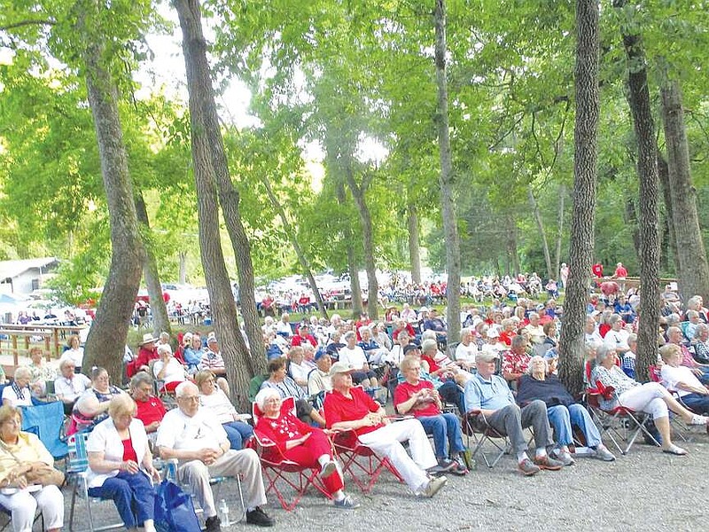 File photo
The Bella Vista Community Concert Band often plays to a full house at its Blowing Springs free concerts.