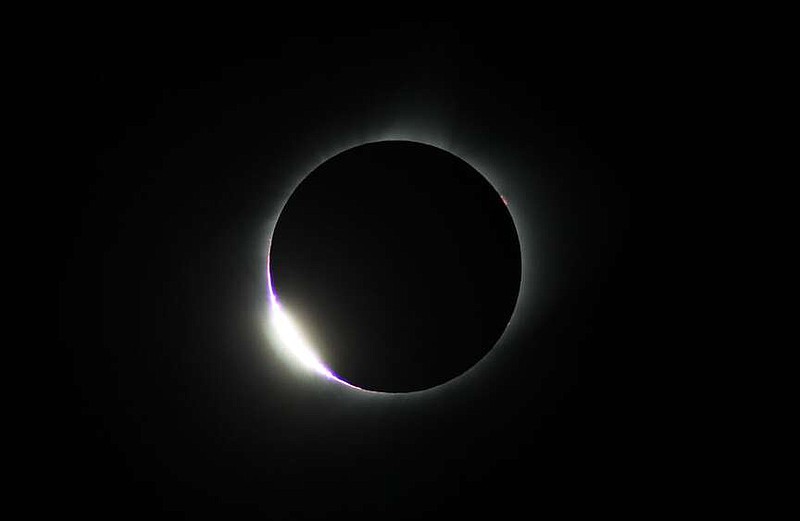 Photo submitted: This photo shows the diamond photo ring effect, which occurs during a total eclipse of the sun.