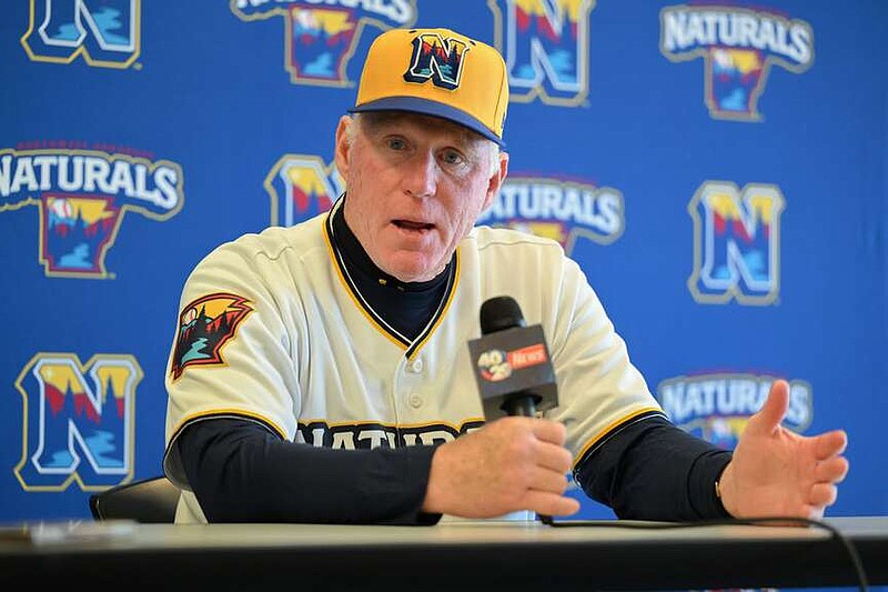 Northwest Arkansas Naturals Manager Tommy Shields is seen at the team's media day Wednesday at Arvest Ballpark in Springdale. The Naturals made coaches and players available for a media day. Visit nwaonline.com/photo for today's photo gallery (NWA Democrat Gazette/Caleb Grieger)