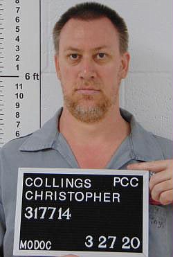 Submitted photo/Missouri Department of Corrections
Christopher Collings was tried and convicted in 2012 for the abduction, rape and murder of nine-year-old Rowan Ford of Stella.