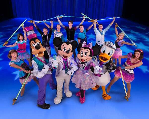 Goofy, Mickey Mouse, Minnie Mouse and Donald Duck, plus friends from the Disney Kingdom, skate into North Little Rock's Simmons Bank Arena today-Sunday with “Disney On Ice Presents Find Your Hero.” 
(Special to the Democrat-Gazette)