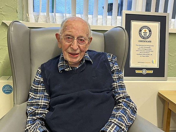 World's oldest man says secret to longevity is luck | Jefferson City News Tribune - Vimarsana News