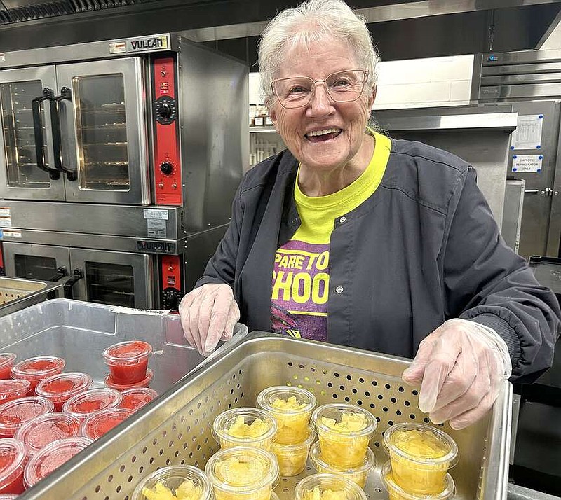 Annette Beard/Pea Ridge TIMES
Joyce Raymer began working in the cafeteria for the Pea Ridge School District more than three decades ago in order to have the same schedule as her then-school age children.