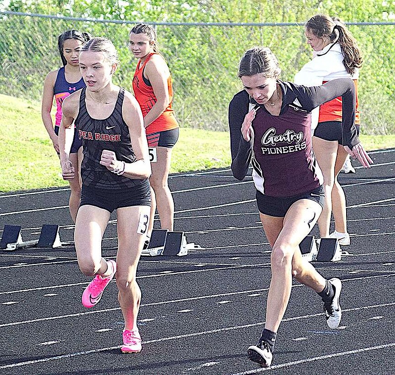 Randy Moll/Westside Eagle Observer 
Blackhawk track teams competed in the Gravette Lions Relay Thursday, April 11, 2024. Anna Price