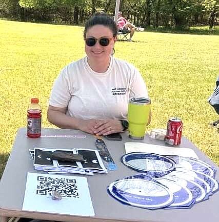 Rebecca Taormina, an assistant professor of physical science at National Park College, provided information and answered questions about the eclipse. (Submitted photo)