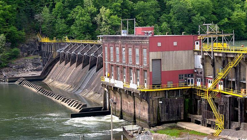 Remmel Dam, when completed in 1924, was the first hydroelectric dam built in the state. Entergy celebrated the 100th anniversary of the building of the facility Tuesday. (The Sentinel-Record/Donald Cross)