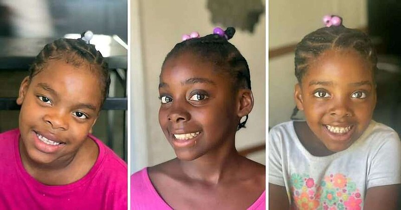 Sisters A'Miyah Hughes, from left, Zi'Ariel Robinson Oliver and Te'Mari Robinson Oliver were found dead in a pond July 30, 2022, west of Atlanta, Texas. The Texas Rangers are investigating the deaths as a homicide. (Facebook)