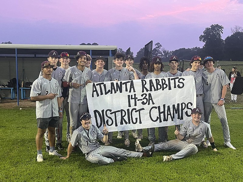 Atlanta clinched the District 14-3A championship on Tuesday, April 16, 2024, after defeating Paul Pewitt, 28-10, in Omaha, Texas. (Photo courtesy of Atlanta ISD)