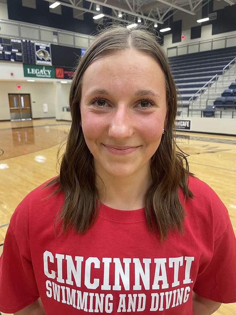 Bentonville West swimmer Ellie Schrank signed a national letter of intent with Cincinnnati during Wednesday afternoon's ceremony inside Wolverine Arena.