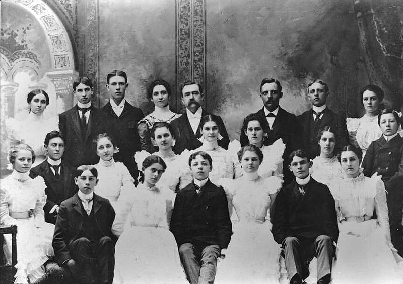 Photo courtesy the Kingdom of Callaway Historical Society
Fulton High School class of 1899. Henry Bellamann, author of the book "Kings Row," is seated in the middle row on the far left.