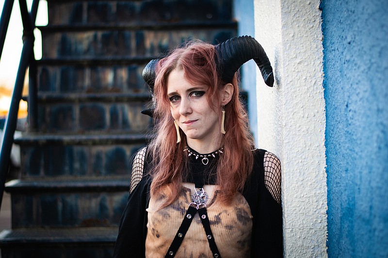 Kira Magee, dressed here as a satyr from Greek mythology, discovered her love for jewelry making through preparing for LARPing (aka live-action role-playing) events.
Participants portray characters through physical action, often in costume and with props. (Photo by Nicci McCarty)