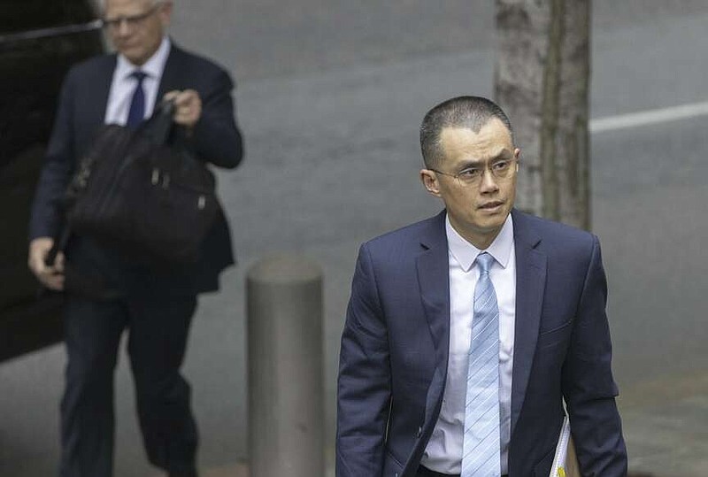 Changpeng Zhao,  the founder of Binance, the world's largest cryptocurrency exchange, enters the Federal Courthouse in Seattle Tuesday, April 30, 2024.   Prosecutors are asking a judge on Tuesday to give Zhao a three-year prison term for allowing rampant money laundering on the platform. He pleaded guilty and stepped down as Binance CEO in November as the company agreed to pay $4.3 billion to settle related allegations.  (Ellen M. Banner   /The Seattle Times via AP)