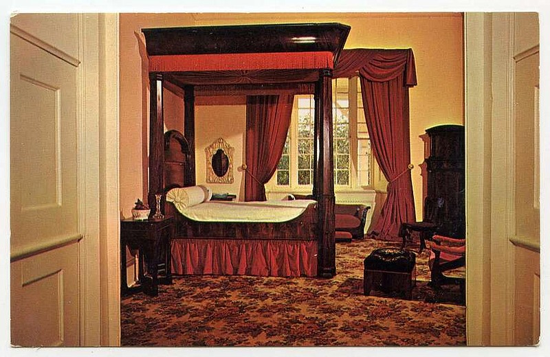 Little Rock, circa 1955: The Museum of Natural History in the old arsenal building of MacArthur Park exhibited this bedroom where the WWII hero General Douglas MacArthur was born in 1880. The antique furniture was supposed to match the style of the time. Today, the building is home to the great Arkansas Museum of Military History; well worth a visit.

Send questions or comments to Arkansas Postcard Past, P.O. Box 2221, Little Rock, AR 72203