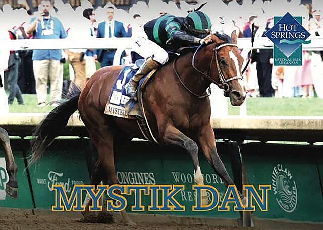 Visit Hot Springs plans to print and distribute 30,000 trading cards to celebrate Mystik Dan's Kentucky Derby victory and his owners' Arkansas ties. (Submitted photo courtesy of Visit Hot Springs)