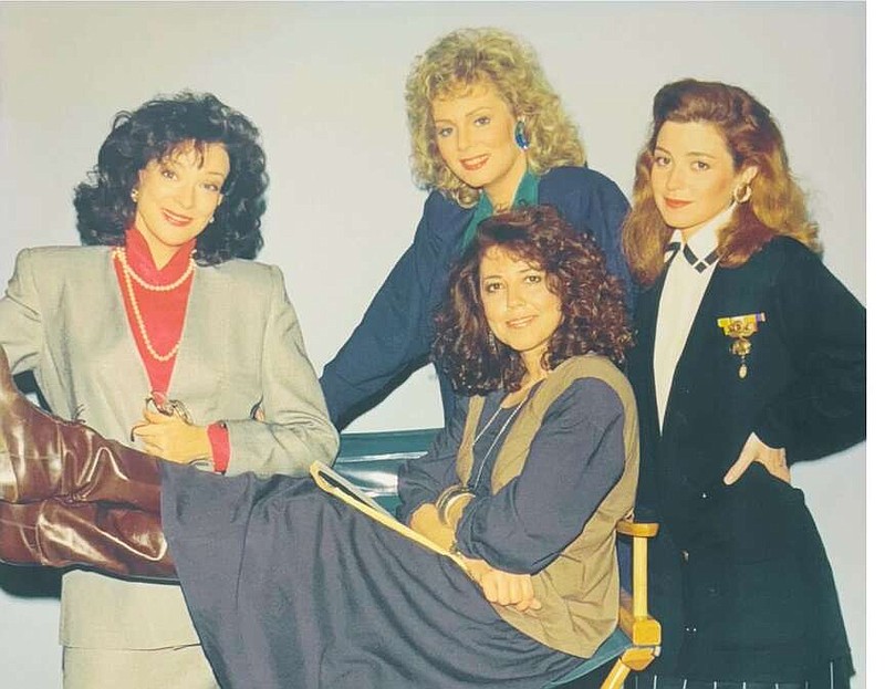 "Designing Women" creator Linda Bloodworth Thomason (seated), with series stars Dixie Carter (from left) Jean Smart and Annie Potts. Bloodworth Thomason was recently awarded the Paddy Chayefsky Laurel Award for Television Writing Achievement from the Writers's Guild of America West in Los Angeles.
(Special do the Democrat-Gazette/Linda Bloodworth Thomason)