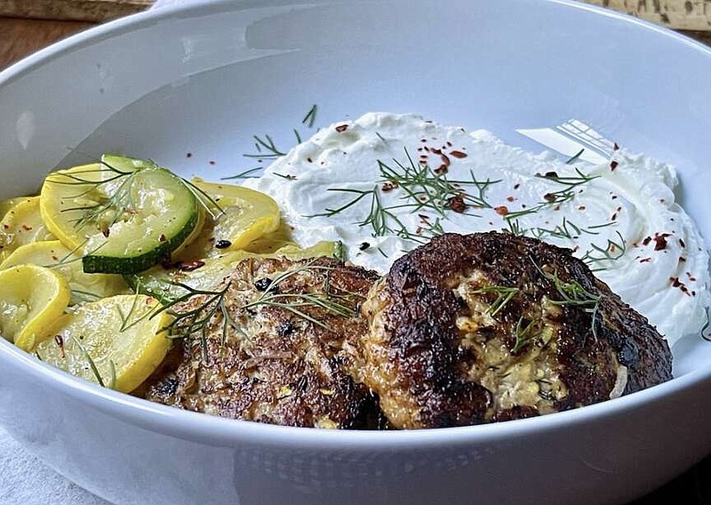 Chicken-Dill Patties With Zucchini and Greek Yogurt
(Arkansas Democrat-Gazette/Kelly Brant)