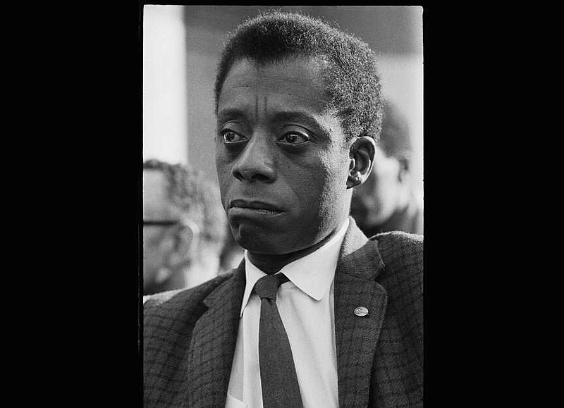 This Bob Adelman portrait of James Baldwin at the March on Washington in 1963 appears in the film “I Am Not Your Negro.”